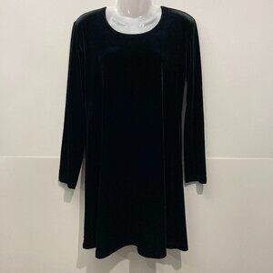 Vintage Dressing Clio Mini Dress Velvet Black Gothic Minimalist Long sleeve M